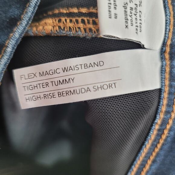 Lane Bryant Tighter Tummy High-Rise Bermuda Denim Short Size 26 PLUS - Picture 7 of 9